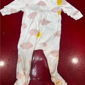 Sunny Smiles Pink and Yellow Kids Footie